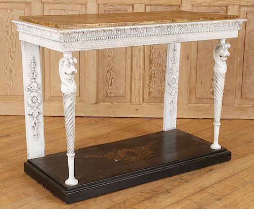LATE 19TH C. SWEDISH STYLE CARVED CONSOLE TABLE