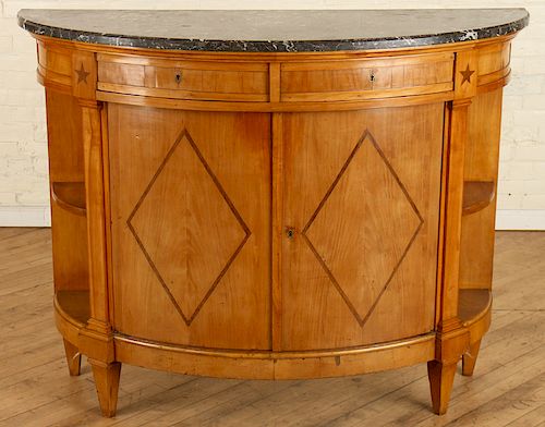 DIRECTOIRE STYLE MARBLE TOP SERVER C. 1920