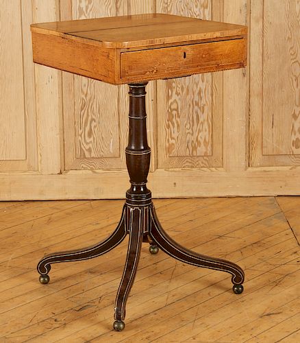 19TH CENT. REGENCY STYLE MAHOGANY STAND BRASS