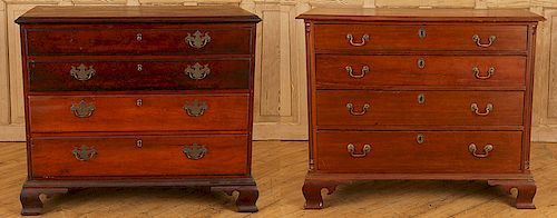 TWO 18TH C. PENNSYLVANIA CHERRY CHIPPENDALE CHEST
