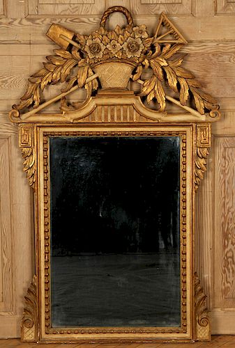 ROCOCO STYLE GILT WOOD MIRROR CARVED FRAME