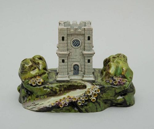 ENGLISH PEARLWARE MODEL OF A TOWER