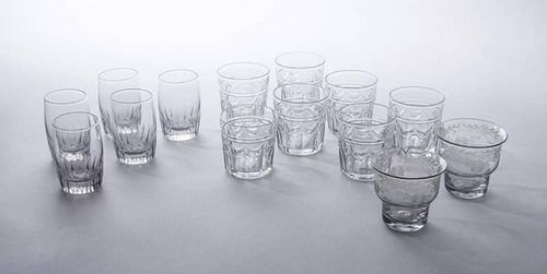 GROUP OF ENGLISH GLASS TUMBLERS, 19TH CENTURY