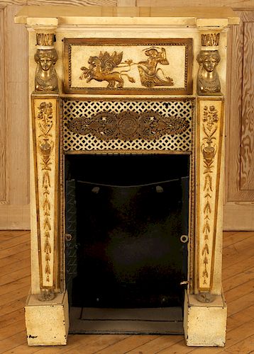 FRENCH EMPIRE STYLE METAL BRONZE CONSOLE
