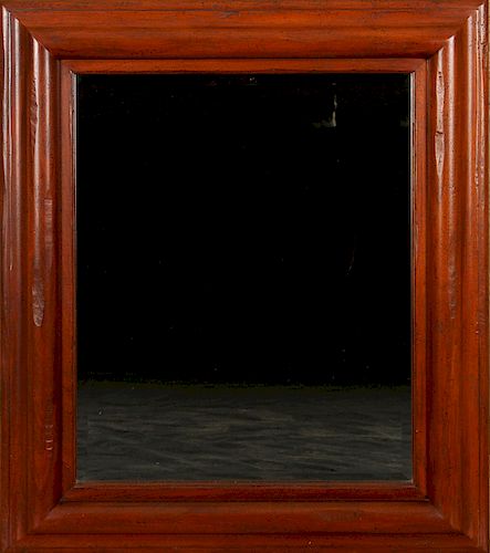 CARVED MAHOGANY MIRROR LABELED BAKER WEST INDIES