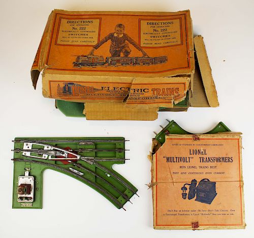 Lionel Standard Gauge switches with boxes