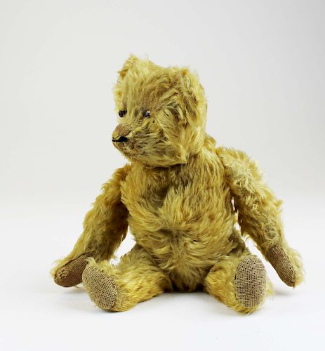 small early 20th c jointed mohair teddy bear