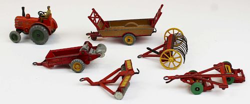 Dinky Toys 301 farm tractor & implements