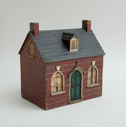 VICTORIAN MINIATURE MODEL OF A BRICK HOUSE
