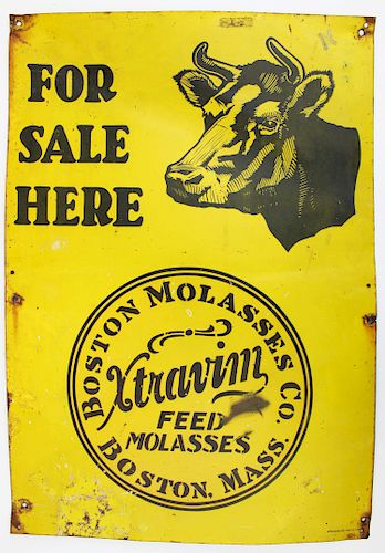 Boston Molasses Xtravim Feed Molasses sign