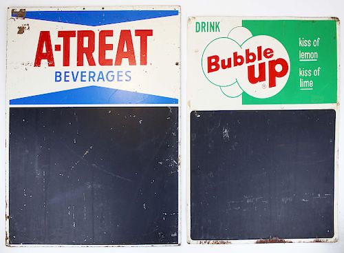 Bubble Up, A-Treat menu board signs