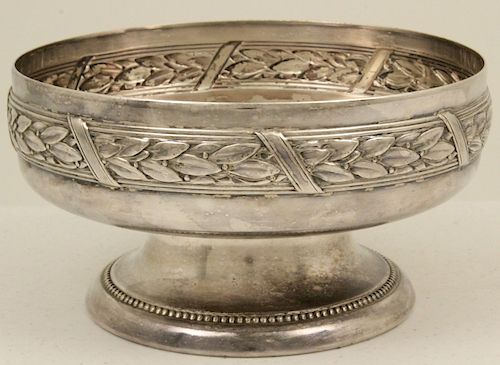 17.91 TROY OZS., FRENCH SILVER FOOTED BOWL