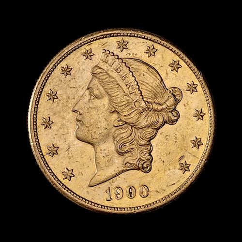 * A United States 1900-S Liberty Head $20 Gold Coin
