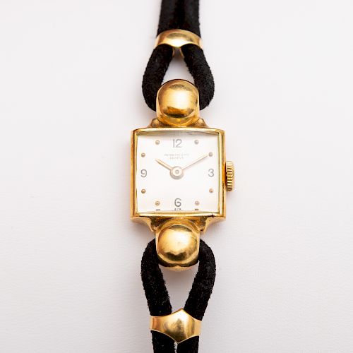 Patek Philippe 18k Gold and Suede Wristwatch