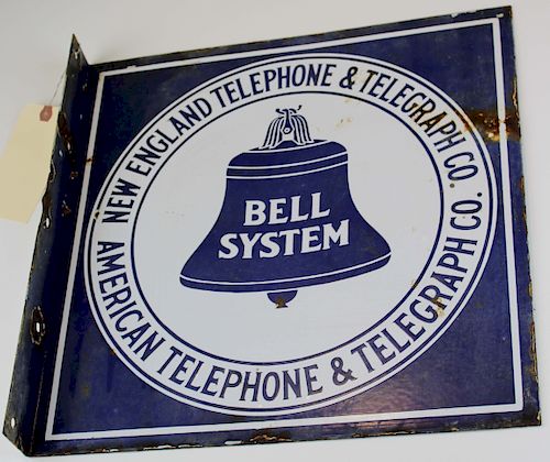 New England Telephone & Telegraph Co flange sign