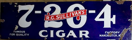 R.G. Sullivan's 7-20-4 Cigar sign