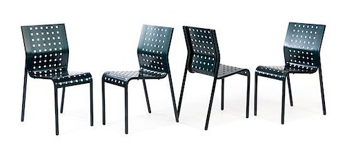 Pietro Arosio, (Italian, b. 1946), Zanotta, c. 1992 set of four Marindolina stacking chairs