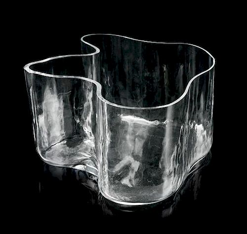 * Alvar Aalto, (Finnish, 1898-1976), Karhula Iittala, Finland c. 1936 Savoy vase early wood mold example