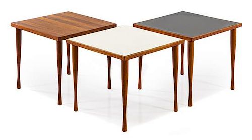 Hans Andersen, (Danish), set of three side tables