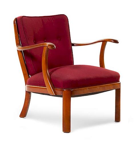 Soren Hansen, (Danish, 1905-1977), Fritz Hansen, c. 1940 lounge chair, model 1628