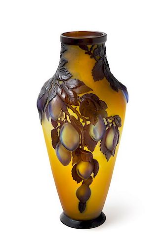 Emile Galle, (French, 1846-1904), cameo vase
