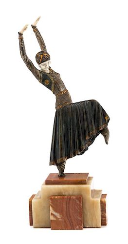 Demetre Chiparus, (Romanian/French, 1886-1947), sculpture of a woman