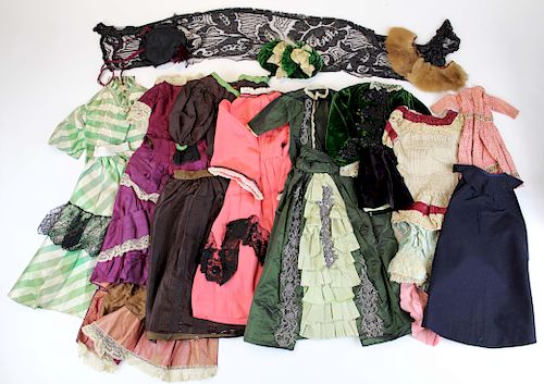 19th- early 20th c  doll clothing & dresses