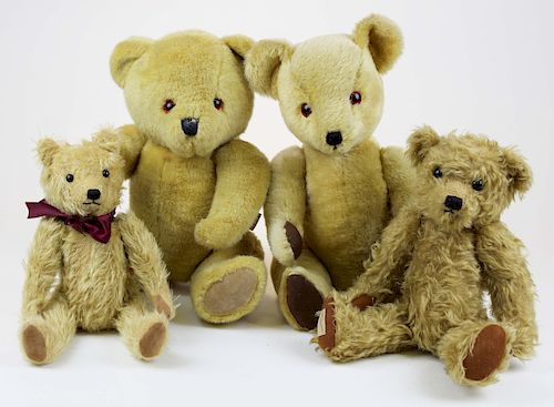 four Dean's / Dean's Rag Book teddy bears