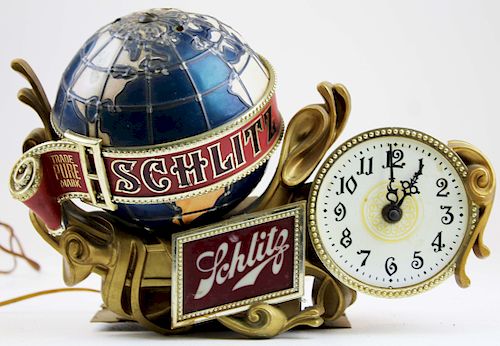 Vintage Schlitz Beer Clock/light