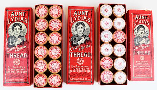 Aunt Lydia's Thread box with contents