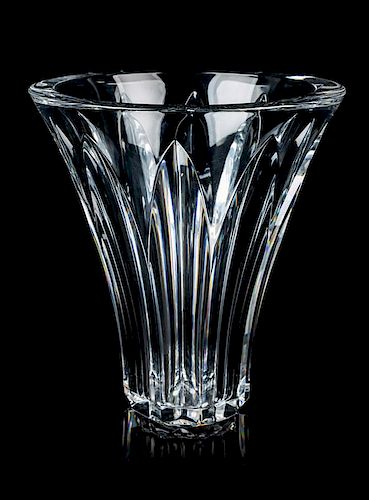 A Baccarat Vase Height 10 inches.