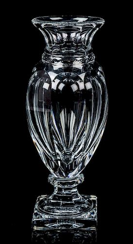 A Baccarat Vase and Articles Height 14 inches.