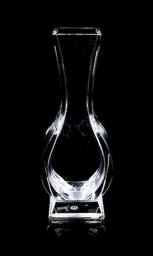 A Baccarat Tall Vase Height 10 inches.