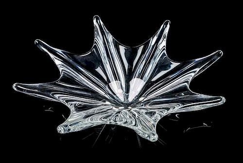 A Baccarat Dish Diameter 14 inches.