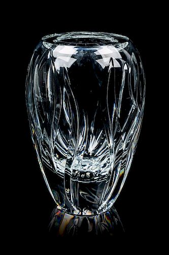 A Baccarat Tall Vase Height 10 inches.
