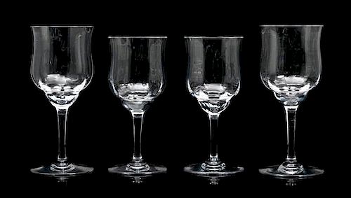 A Collection of Baccarat Stemware Height of tallest 7 1/8 inches.