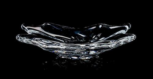 A Baccarat Dish Length 7 1/2 inches.