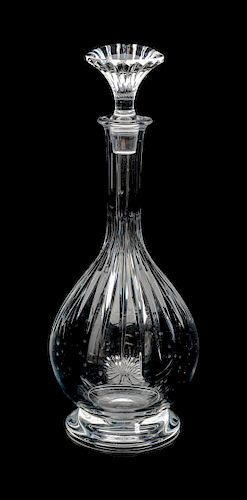 A Baccarat Decanter Height 13 3/8 inches.