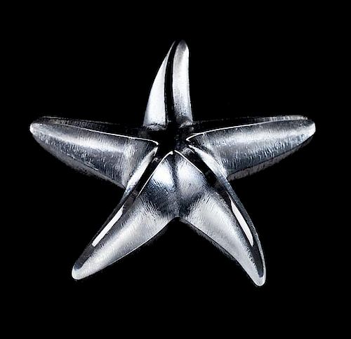 A Steuben Starfish Diameter 4 1/2 inches.