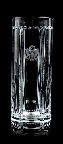A Lenox Cut Glass Vase Height 9 inches.
