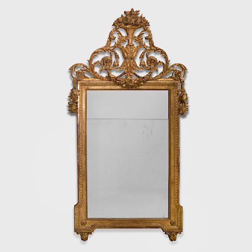 Louis XVI Giltwood Mirror