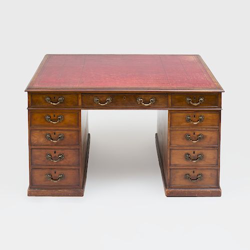 George III Mahogany Kneehole Desk