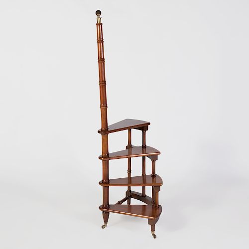 Regency Style Mahogany Library Ladder