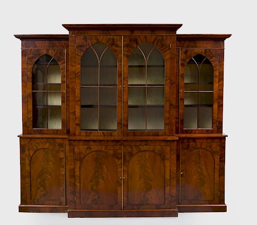 Neogothic Mahogany Bookcase