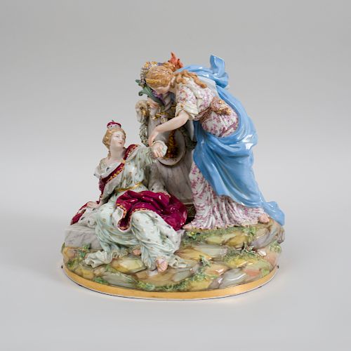 Meissen Porcelain Figure Group Emblematic of Peace