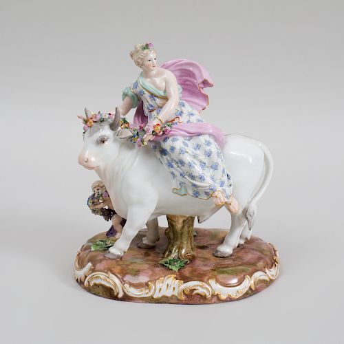 Meissen Porcelain Group of Europa and the Bull