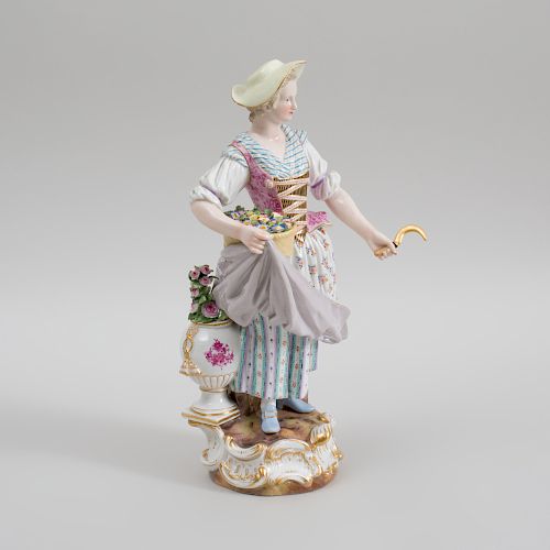 Large Meissen Porcelain Figure Emblematic of Summer