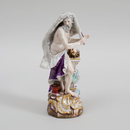 Meissen Porcelain Figure Emblematic of Winter  