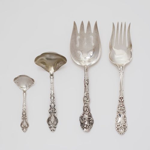 Group of Four American Silver Serving Pieces