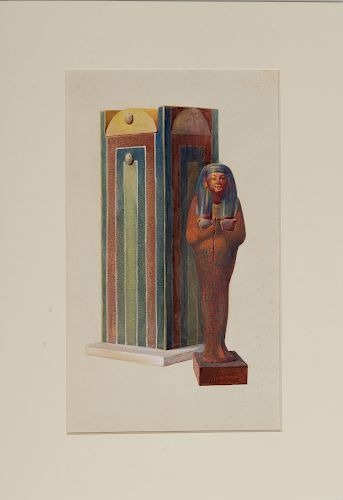 Howard Carter (1874-1939): Wooden Shawabti Figure of Iouiya